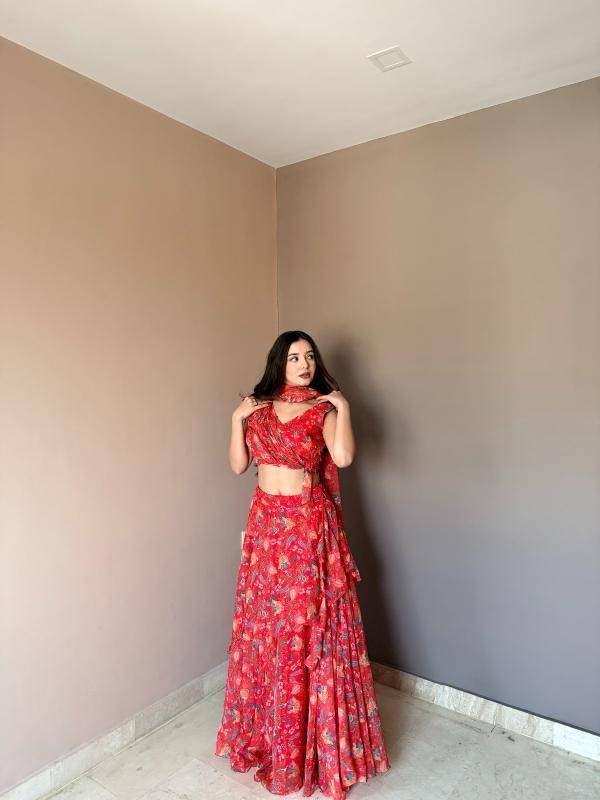 Valentine Special Collection KR 112 floral Designer lehenga choli wholesalers in Karnataka